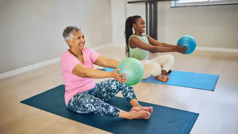 Women doing pilates